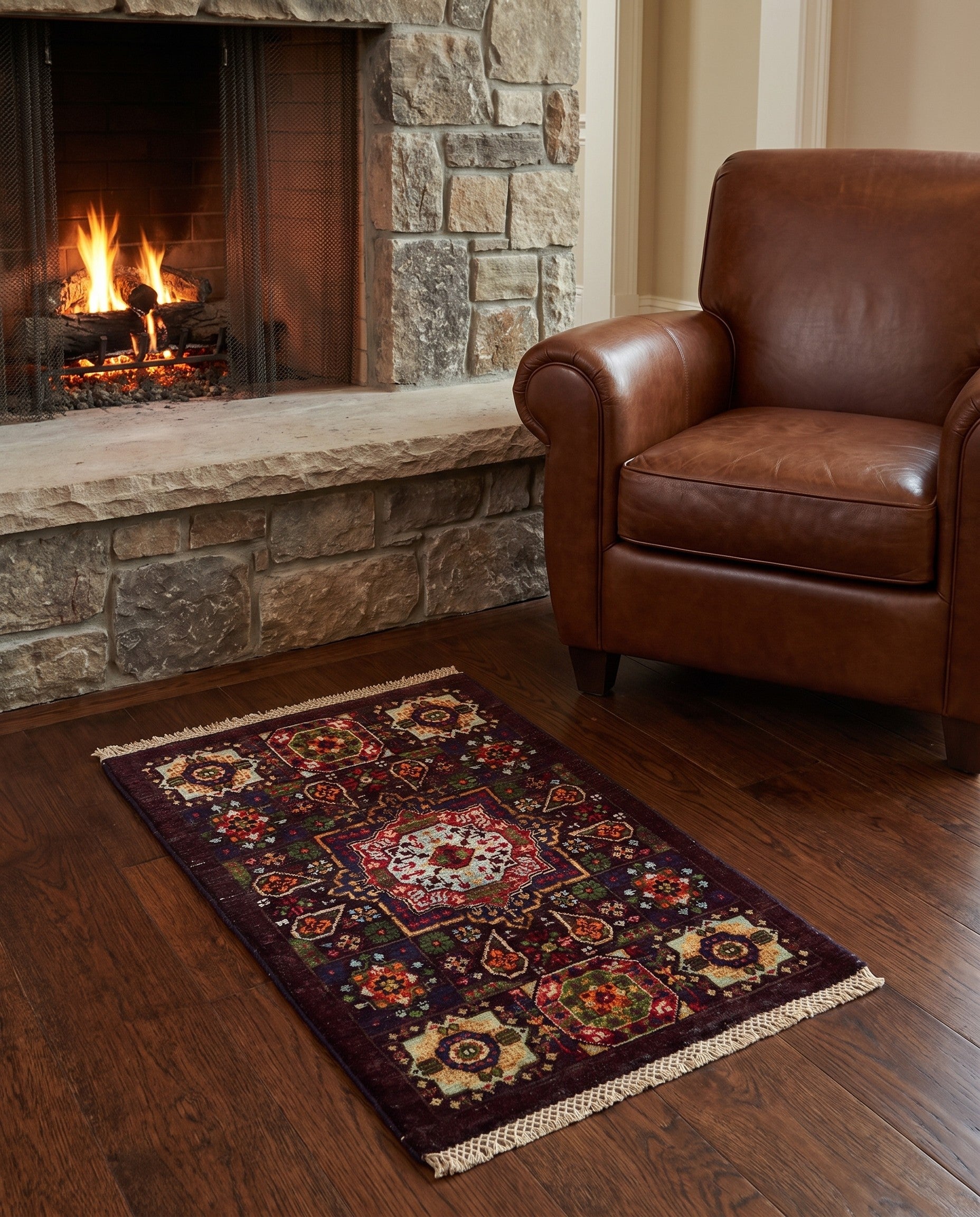 2' x 3' 1 Hand Knotted Mamluk Ziegler Rug