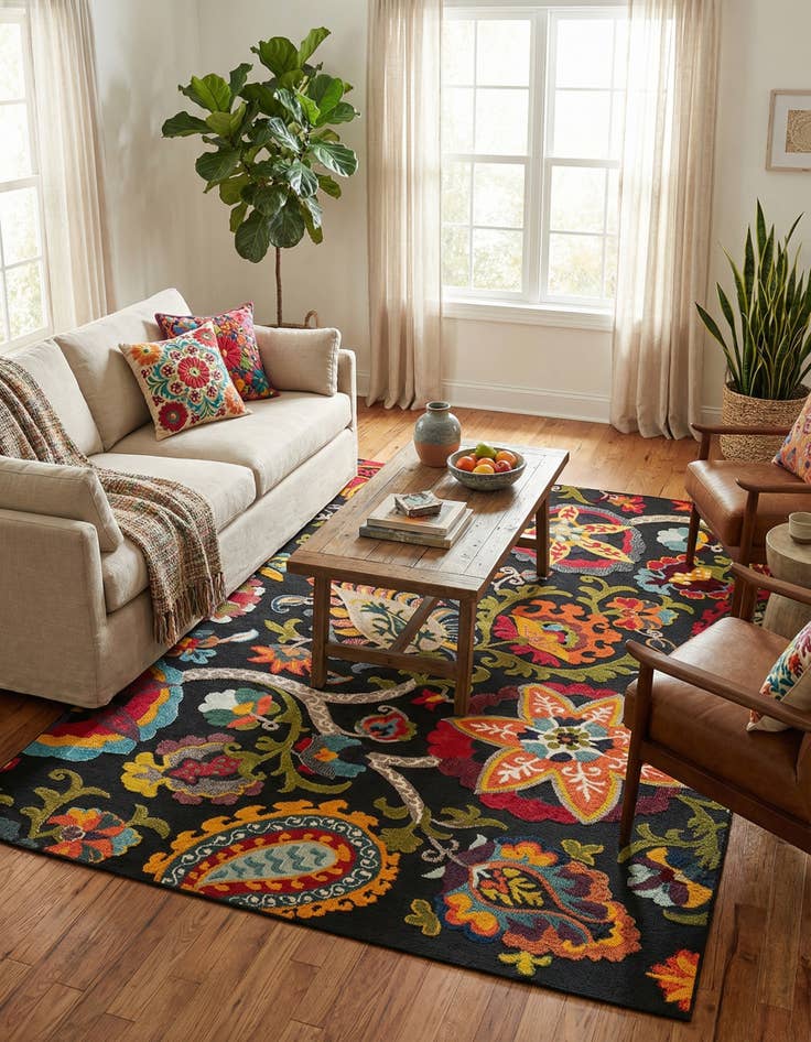 Detail image of 9' x 12' Easy-Clean Casablanca Indoor / Outdoor Rug