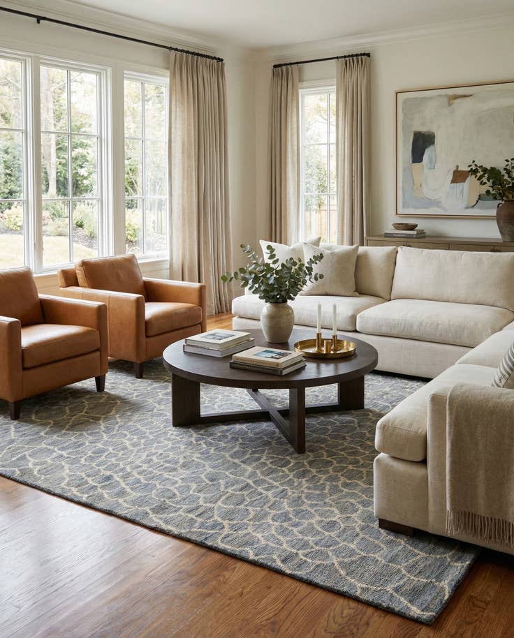 Detail image of 5' 8 x 7' 10 Hand Knotted Darya Wool Rug