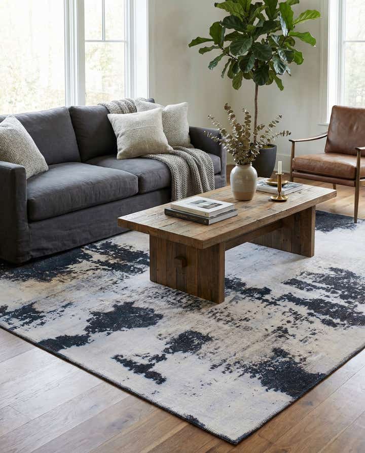 5' 10 x 6' 8 Hand Knotted Ultra Vintage Persian Wool Square Rug