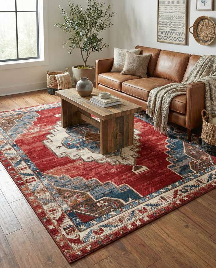 7' 10 x 10' Easy-Clean Traditional Indoor / Outdoor Rug