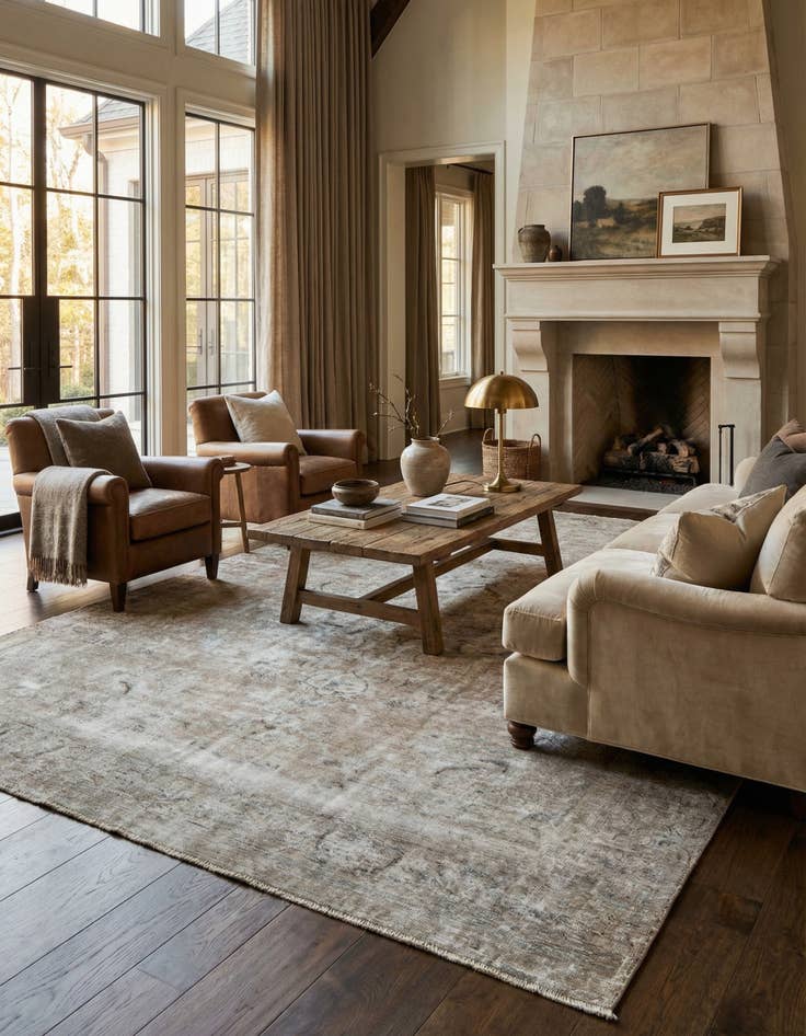 Detail image of 7' 7 x 10' 7  Hand Knotted Ultra Vintage Persian Wool Rug