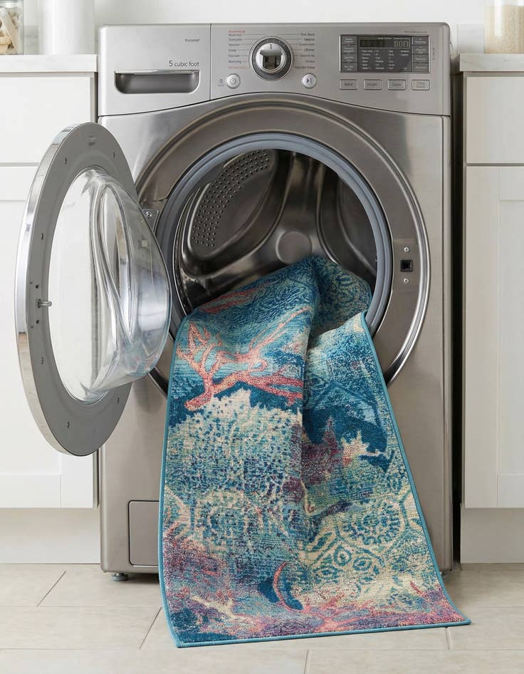 Detail image of  2' 7 x 12'  Washable Coastal Indoor / Outdoor Runner Rug