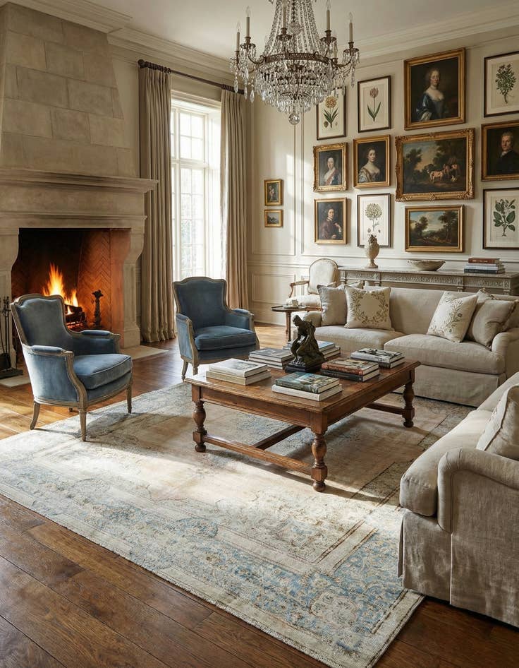 Detail image of 9' 5 x 13' 3 Vintage Royal Wool Rug