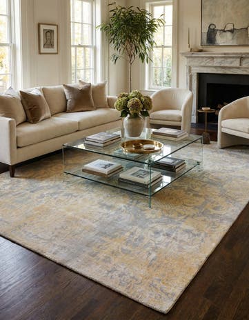 5' 11 x 9' 1 Hand Knotted Darya Wool Rug