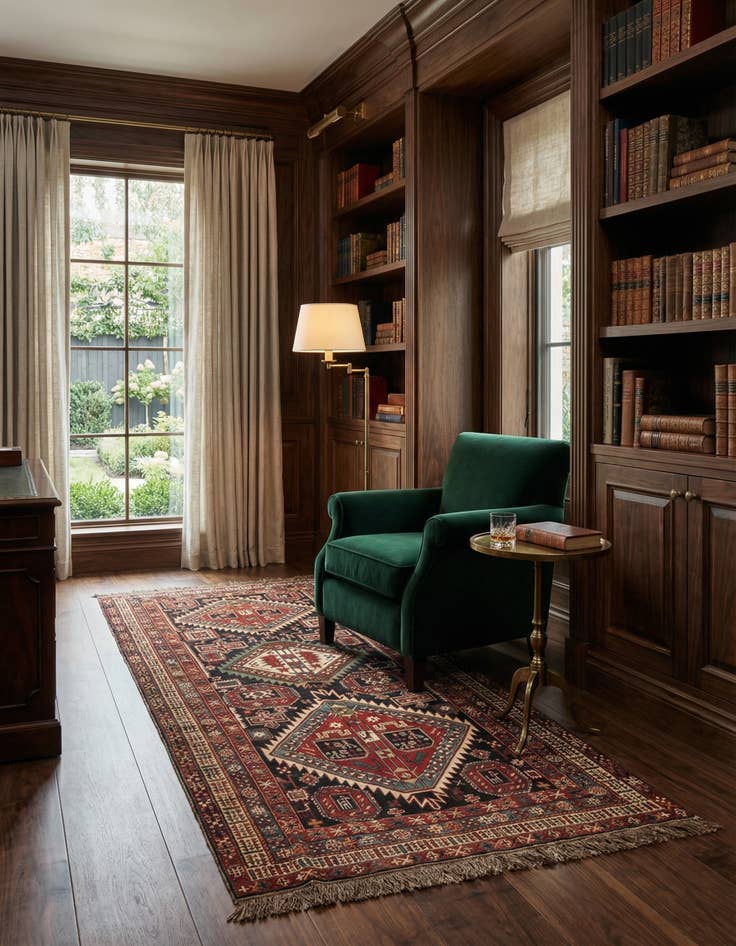 Detail image of 4' 10 x 8' 6 Schirwan Rug