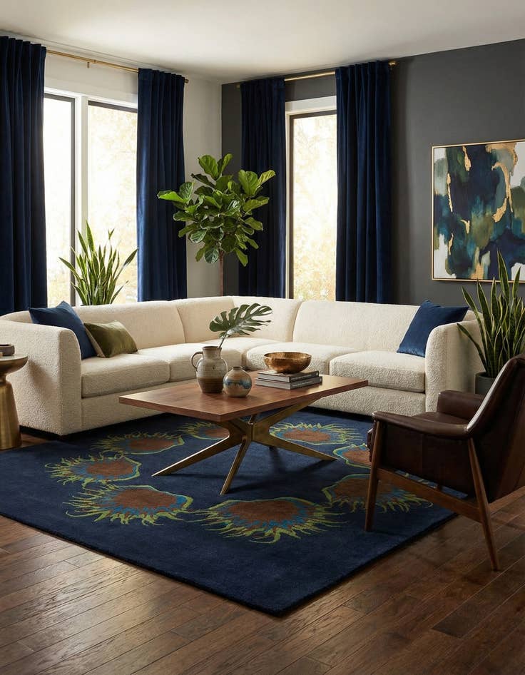 Detail image of 7' 5 x 7' 6 Luna Square Rug