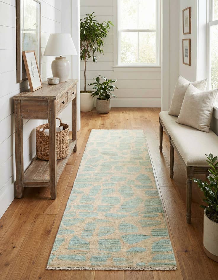 Detail image of 2' 5 x 9' 10 Hand Knotted Moroccan Wool Runner Rug