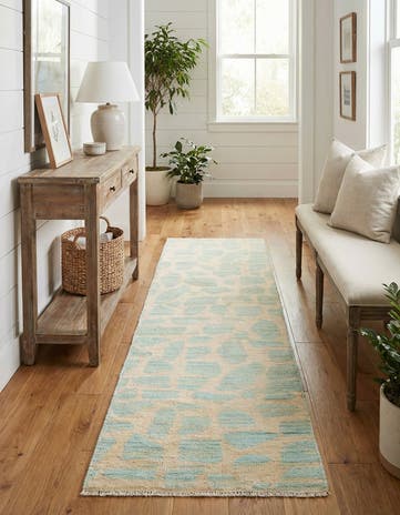 2' 5 x 9' 10 Hand Knotted Moroccan Wool Runner Rug