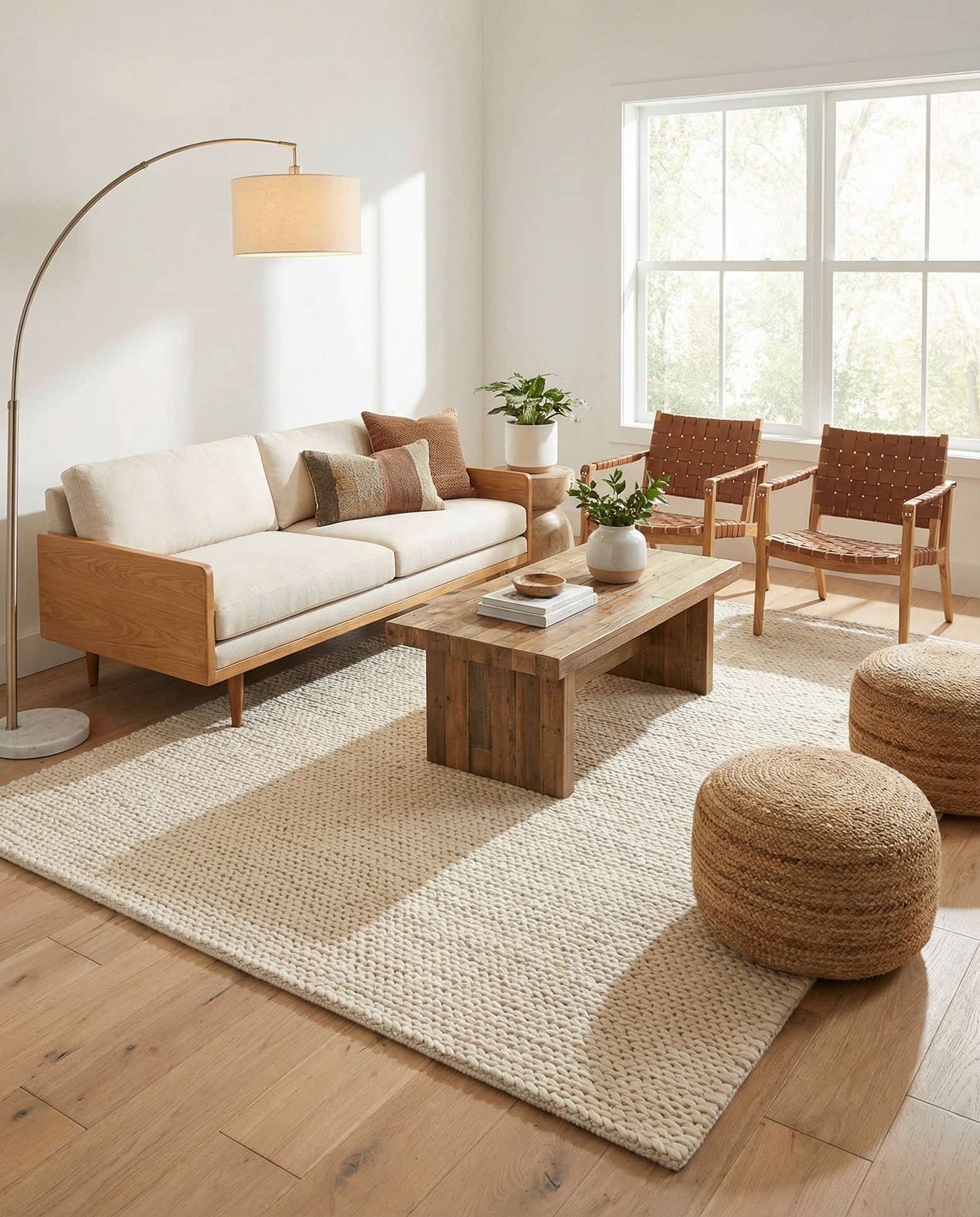 5' 1 x 8' Hand Woven Lana New Zealand Wool Rug