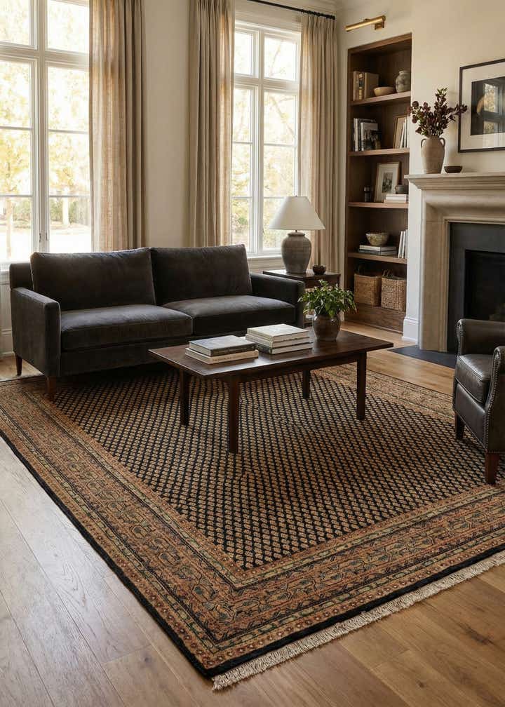 5' 8 x 7' 8 Hand Knotted Mir Wool Rug