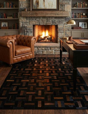 5' 1 x 8' 1 Cowhide - Patchwork Rug