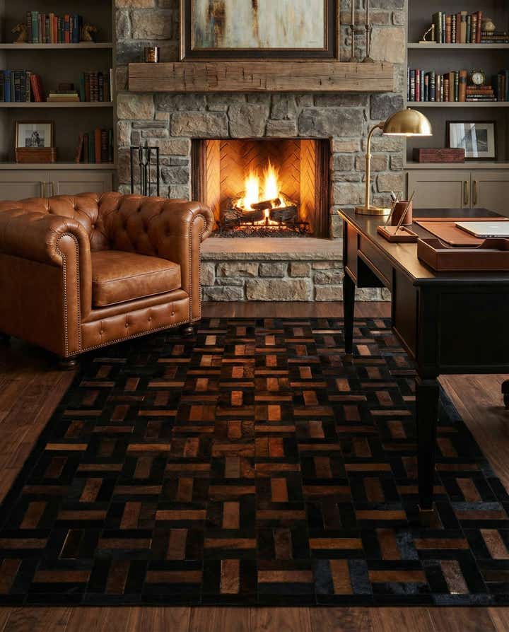 5' 1 x 8' 1 Cowhide - Patchwork Rug
