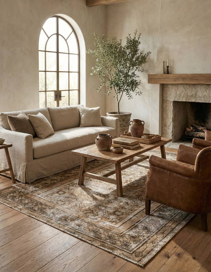 Detail image of 3' 10 x 6' 3  Hand Knotted Ultra Vintage Persian Wool Rug