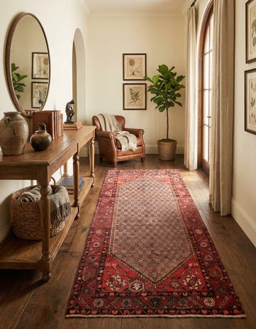 4' 4 x 8' 8 Hand Knotted Ultra Vintage Persian Wool Runner Rug
