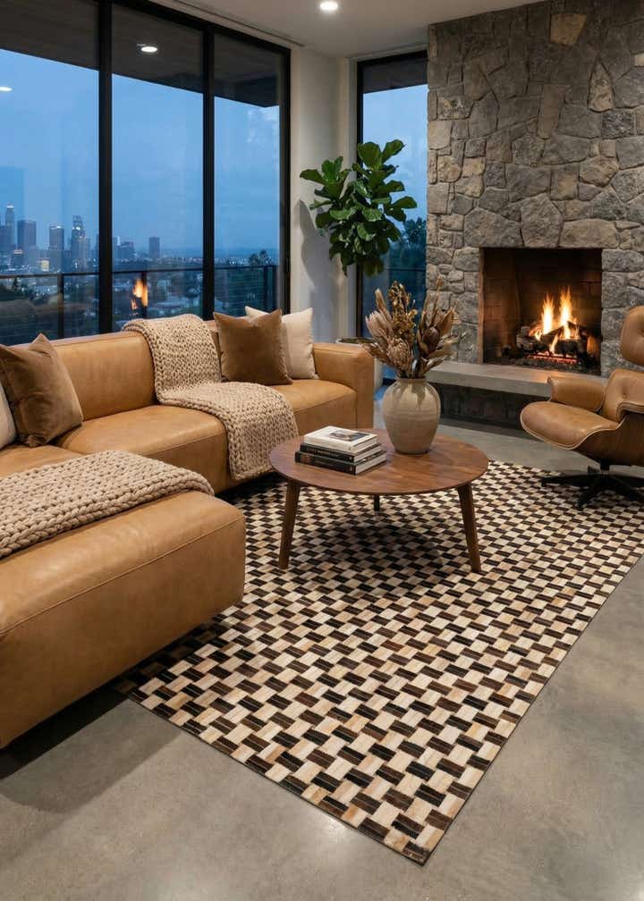 7' 8 x 9' 11 Cowhide - Patchwork Rug