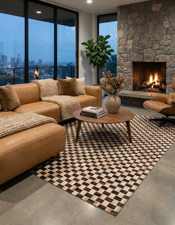 7' 8 x 9' 11 Cowhide - Patchwork Rug