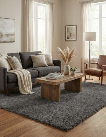 8' x 10' Soft Solid Shag Rug