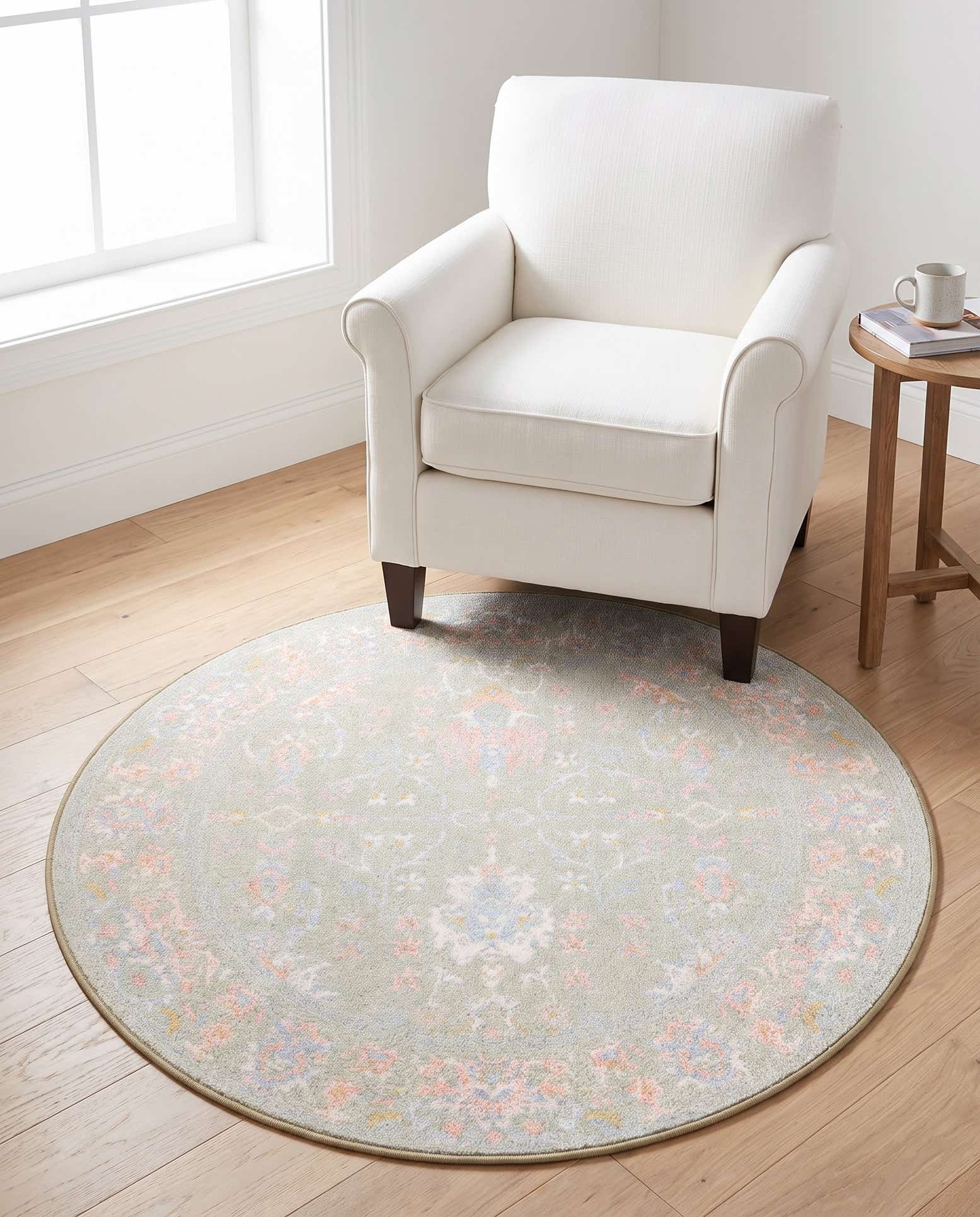 100cm x 100cm Kamala Washable Rund Teppich