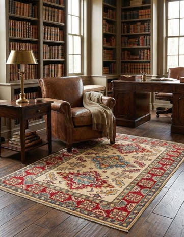 3' 10 x 5' 10 Hand Knotted Kazak Rug