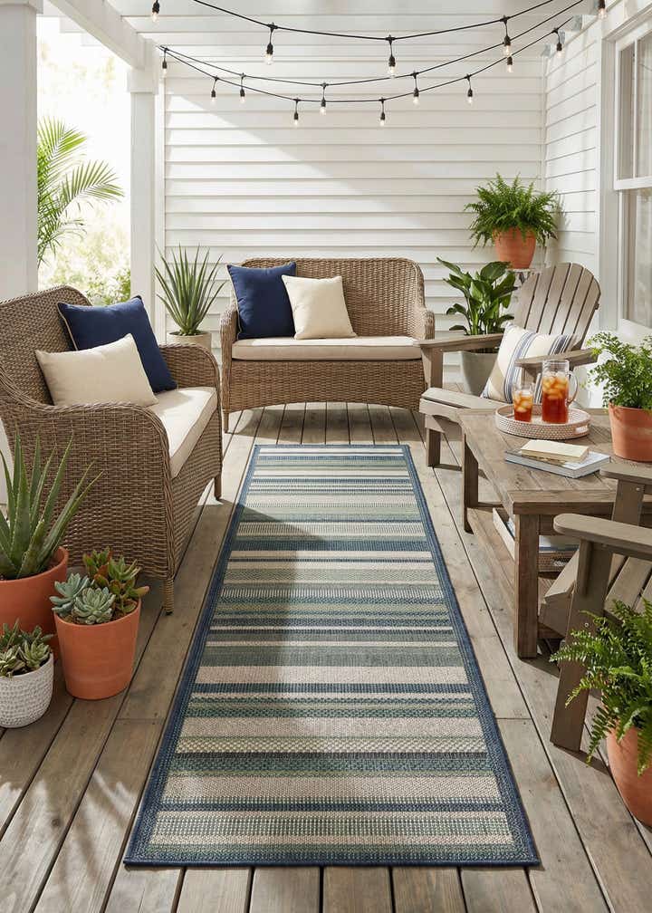 2' x 6' Easy-Clean Baja Indoor / Outdoor Runner Rug