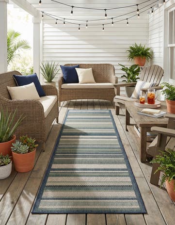 2' x 6' Easy-Clean Baja Indoor / Outdoor Runner Rug