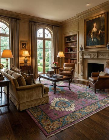 8' 3 x 9' 10 Hand Knotted Oushak Wool Rug
