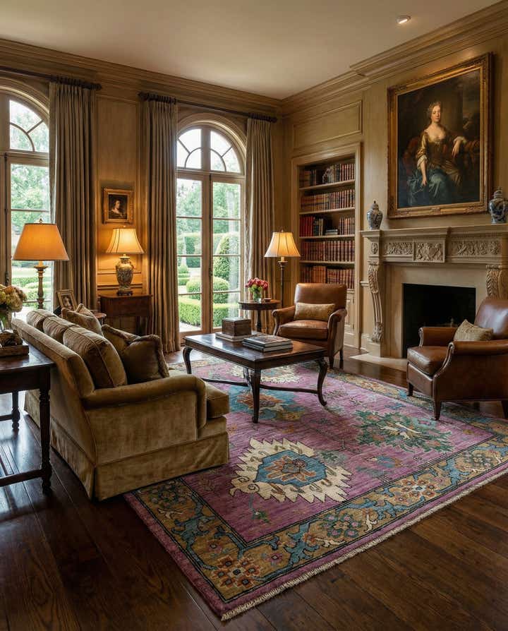 8' 3 x 9' 10 Hand Knotted Oushak Wool Rug