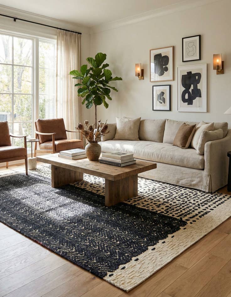 Detail image of 7' 5 x 10' 2  Hand Knotted Darya Wool Rug