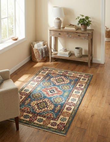 2' 9 x 4' 2 Hand Knotted Kazak Rug