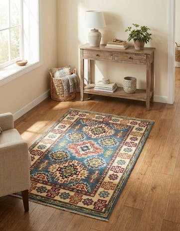 2' 9 x 4' 2 Hand Knotted Kazak Rug