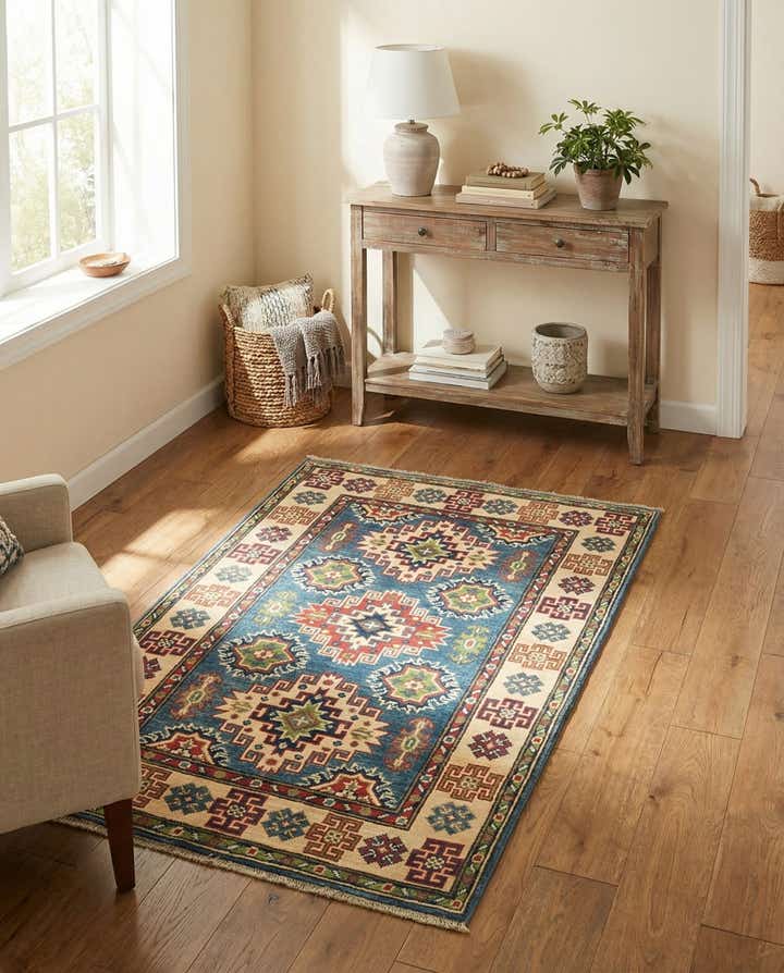 2' 9 x 4' 2 Hand Knotted Kazak Rug