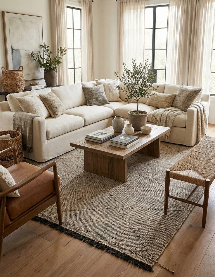 Detail image of 8' 8 x 9' 3  Hand Knotted Moroccan Wool Square Rug