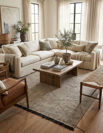 8' 8 x 9' 3 Hand Knotted Moroccan Wool Square Rug