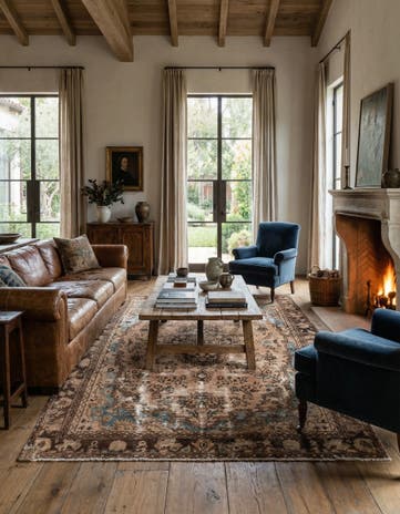 6' 9 x 9' 9 Hand Knotted Ultra Vintage Persian Wool Rug
