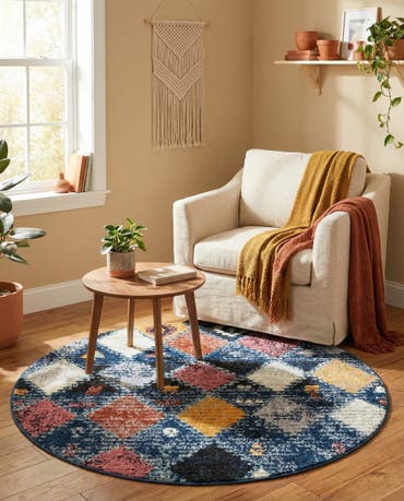  4' x 4' Morocco Round Rug
