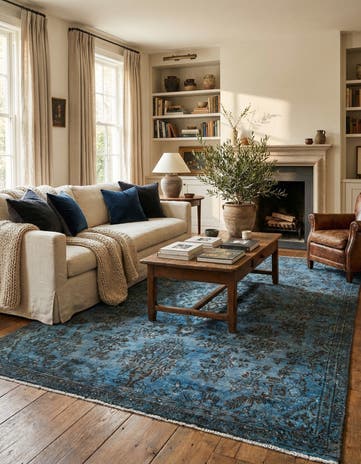 5' 6 x 8' Hand Knotted Ultra Vintage Persian Wool Rug
