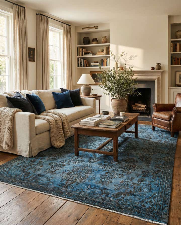 5' 6 x 8' Hand Knotted Ultra Vintage Persian Wool Rug