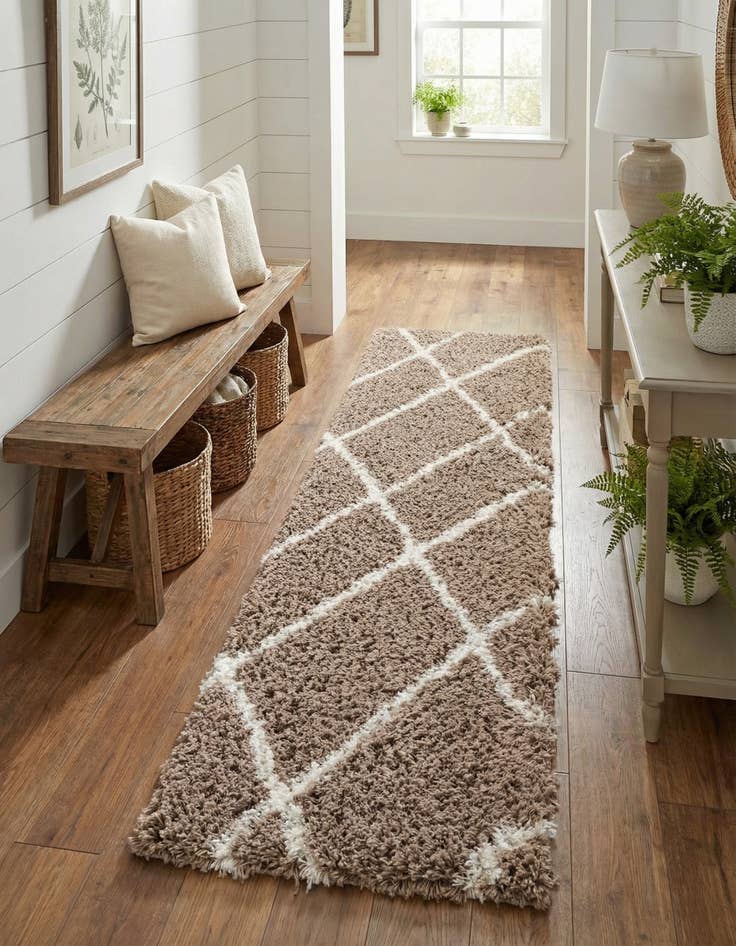 Detail image of 2' 7 x 10' Infinity Shag Runner Rug