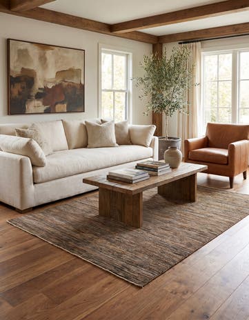4' 10 x 6' 9 Hand Knotted Modern Ziegler Rug