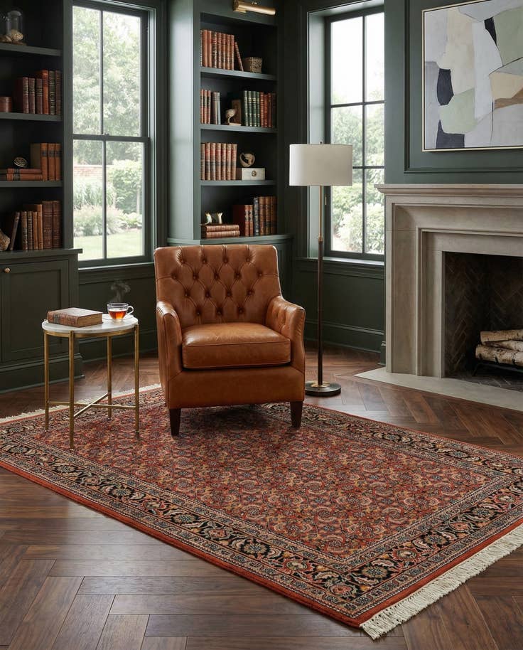 Detail image of 4' x 6' 7 Hand Knotted Bidjar Oriental Wool Rug