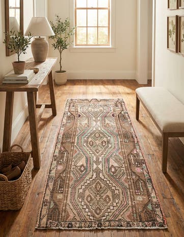 2' 4 x 5' 1 Hand Knotted Ultra Vintage Persian Wool Runner Rug