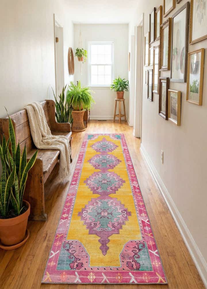 2' 6 x 12' Washable Timeless Runner Rug
