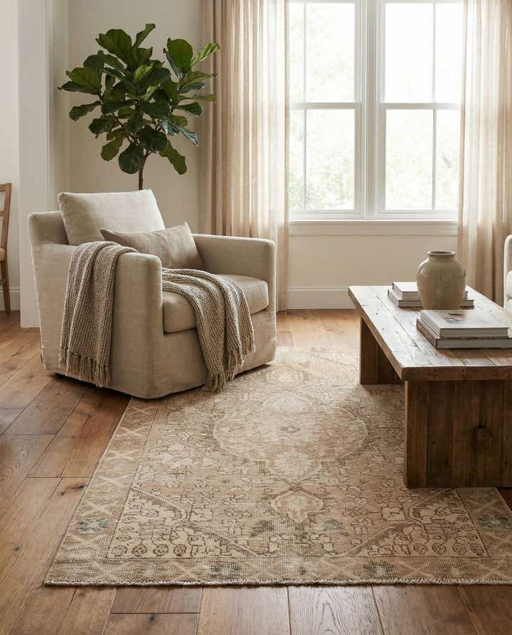 3' 4 x 5' Hand Knotted Ultra Vintage Persian Wool Rug