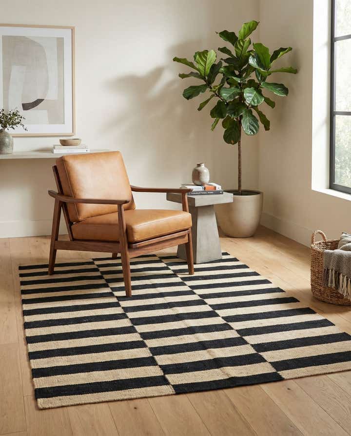 3' 4 x 5' 2 Hand Woven Kilim Modern Wool Rug
