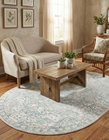 Gray Newport Oval Rug