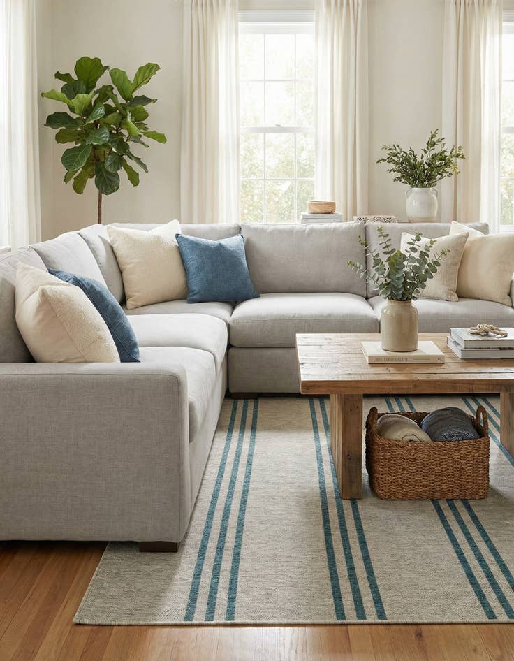 Detail image of 6' x 9'  Washable Jill Zarin Anguilla Indoor / Outdoor Rug