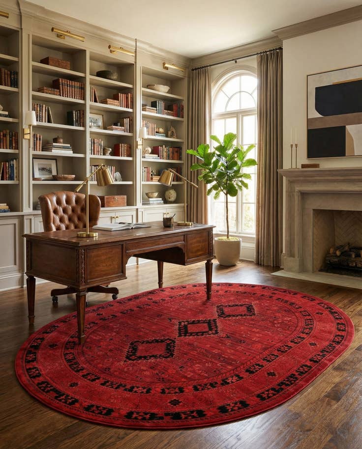 Detail image of 7' 10 x 10' Bokhara Oval Rug