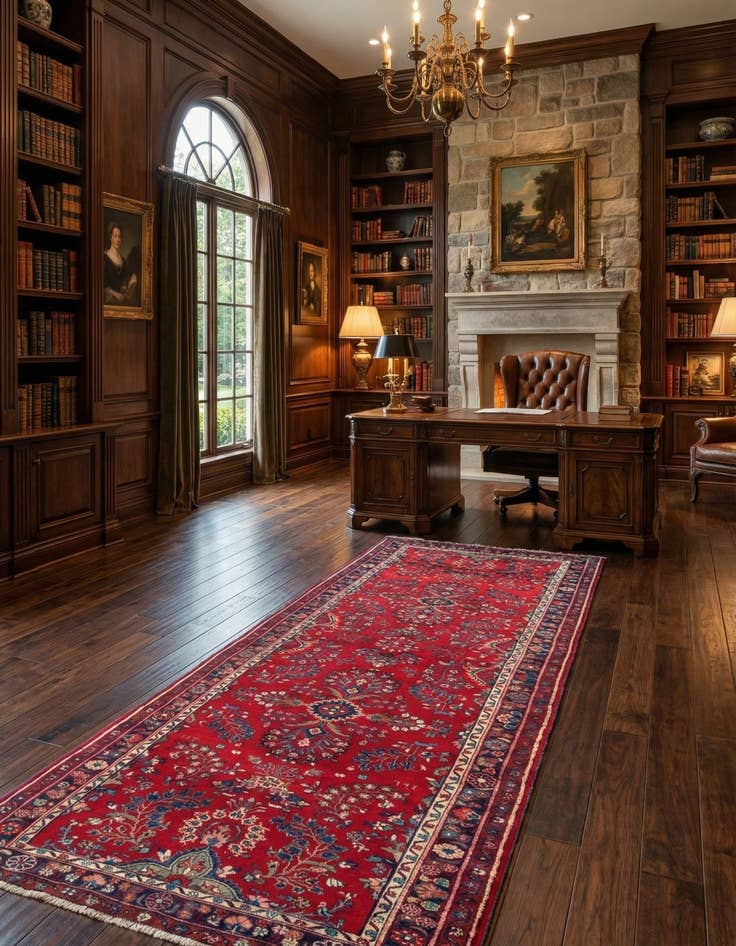 Detail image of 3' 10 x 13' 8  Hand Knotted Darjazin Persian Wool Runner Rug