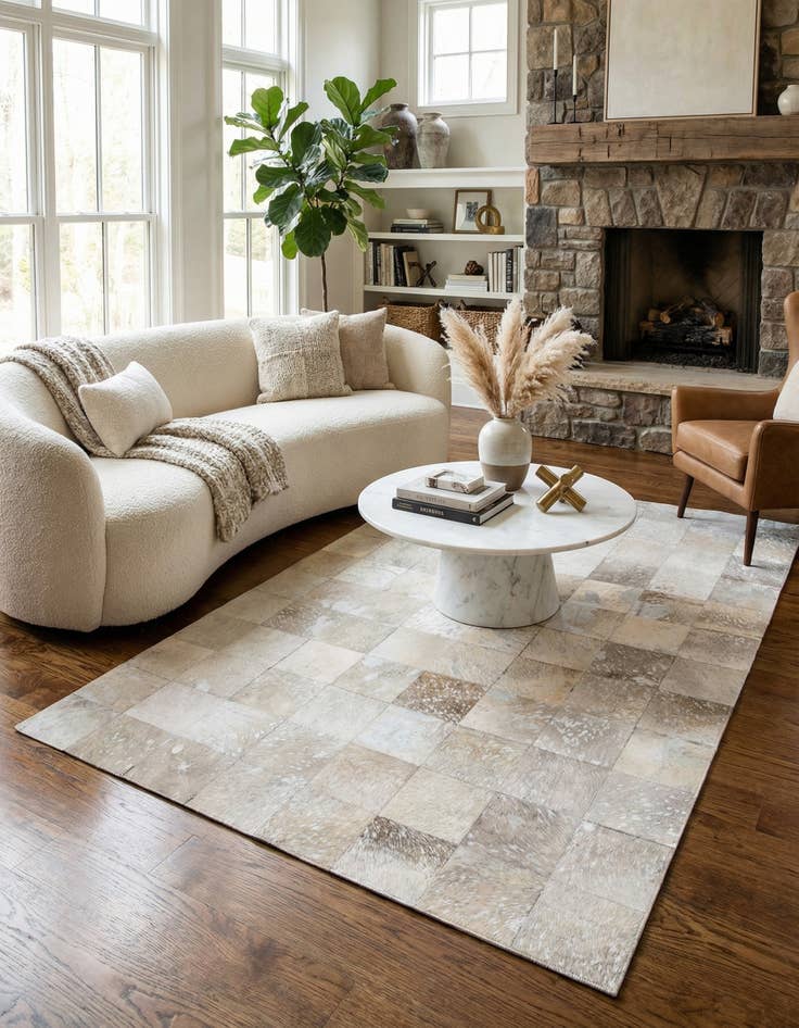 Detail image of 5' 1 x 8' Cowhide Rug